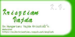 krisztian vajda business card